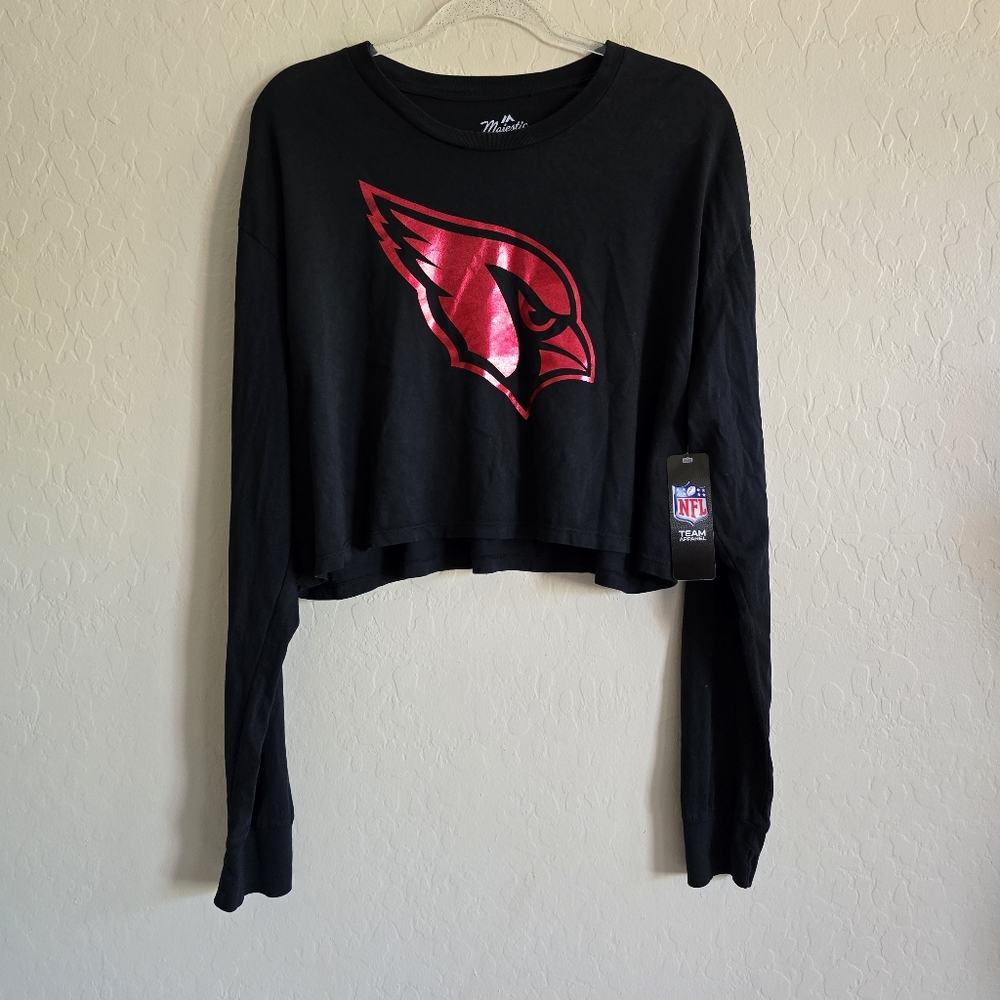 Arizona Cardinals Women's Long Sleeve Crop Top Medium‎